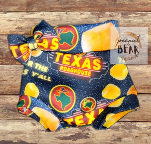 Texas Steak House Bummies and Bow Sets